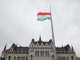 FOTO DE ARCHIVO. Una bandera nacional húngara ondea frente al edificio del parlamento húngaro, en Budapest, Hungría. 15 de marzo de 2018. REUTERS/Marko Djurica
