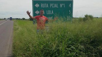 Gabriel Batistuta en la zona campestre del escándalo. Gabriel Batistuta en la zona campestre del escándalo.