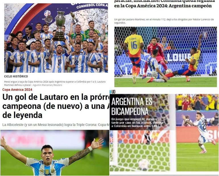 Los títulos de los medios del mundo por el campeonato de la Argentina Los títulos de los medios del mundo por el campeonato de la Argentina