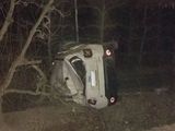 La Jeep Renegade volcó tras chocar el caballo. Fue durante la madrugada de este sábado a la altura de Guerrico. 