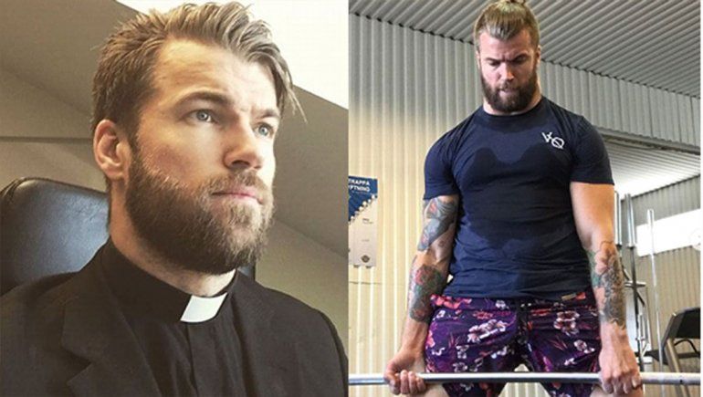 ¡Tiembla Chris Hemsworth! Conocé al cura idéntico a Thor que la rompe con sus rutinas crossfit