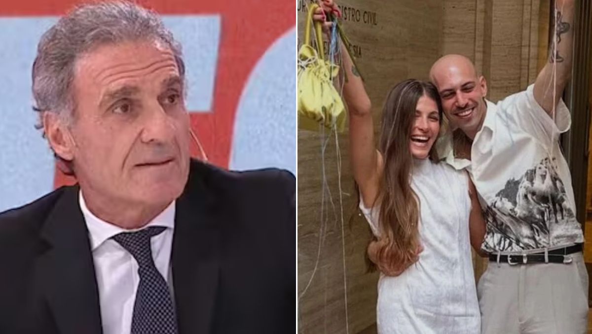 Oscar Ruggeri opinó sobre el casamiento de su hija.