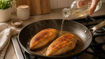 El vinagre de manzana es beneficioso para la cocción del pollo. El vinagre de manzana es beneficioso para la cocción del pollo.