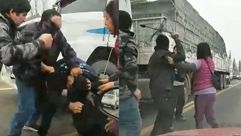 Una discusión de tránsito en el Tercer puente terminó a las piñas