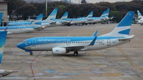 Un lunes sin vuelos de Aerolíneas Argentinas
