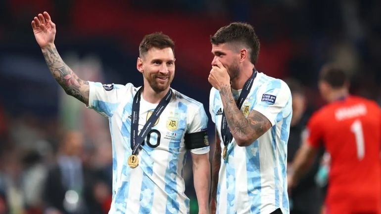 Lionel Messi y Rodrigo de Paul Lionel Messi y Rodrigo de Paul