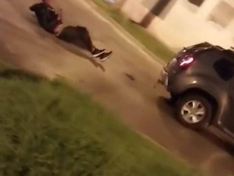 El supuesto ladrón fue arrastrado por el conductor de una camioneta durante varios metros por la calle. Ocurrió en San Justo