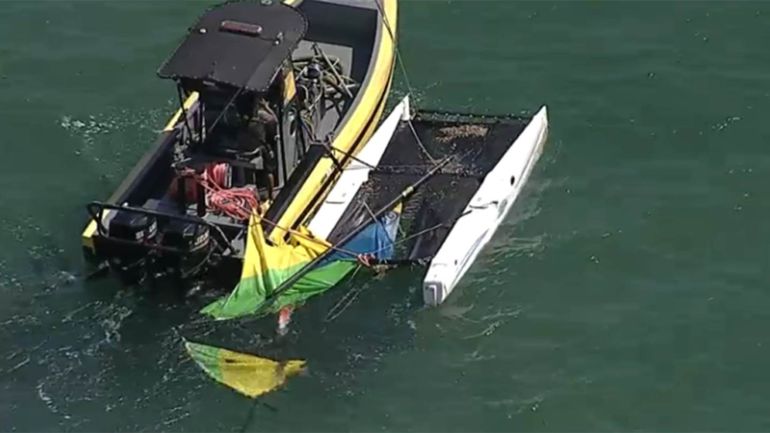 El velero en el que iba Mila Yankelevich