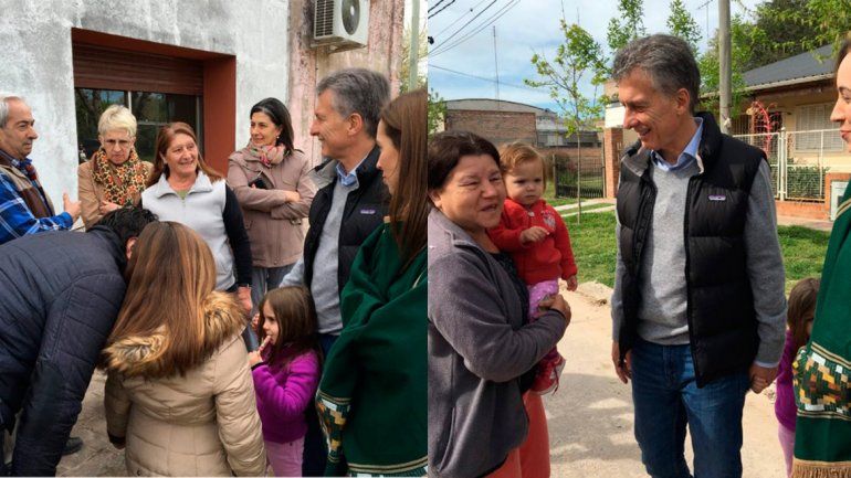 Junto a su hija Antonia, Macri encabezó un nuevo timbreo