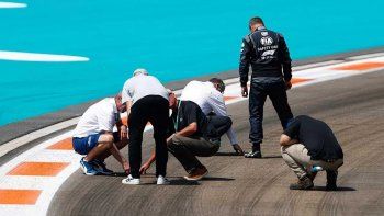 Los organizadores del GP de Miami de Fórmula 1 tuvieron que reparar la pista.