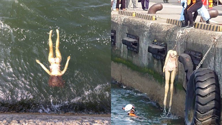 Viral: una mujer ahogada en el mar terminó siendo una muñeca sexual.