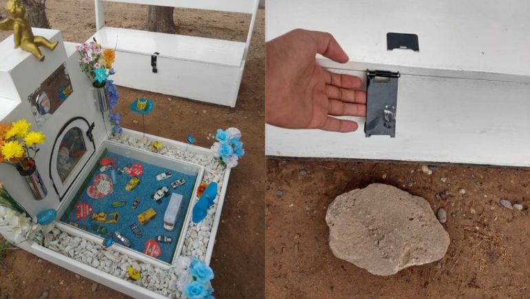 Saquearon la tumba de un bebé en el cementerio de El Progreso