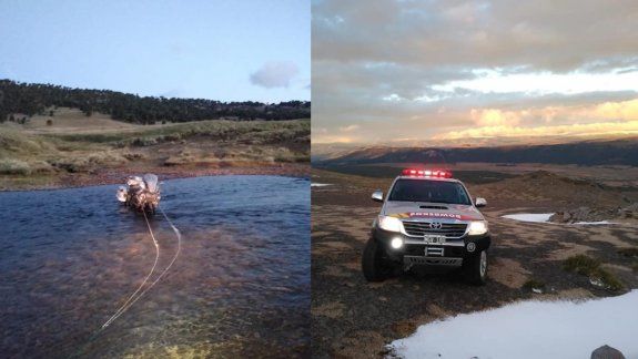 Dramático rescate de un turista varado con su moto en la frontera