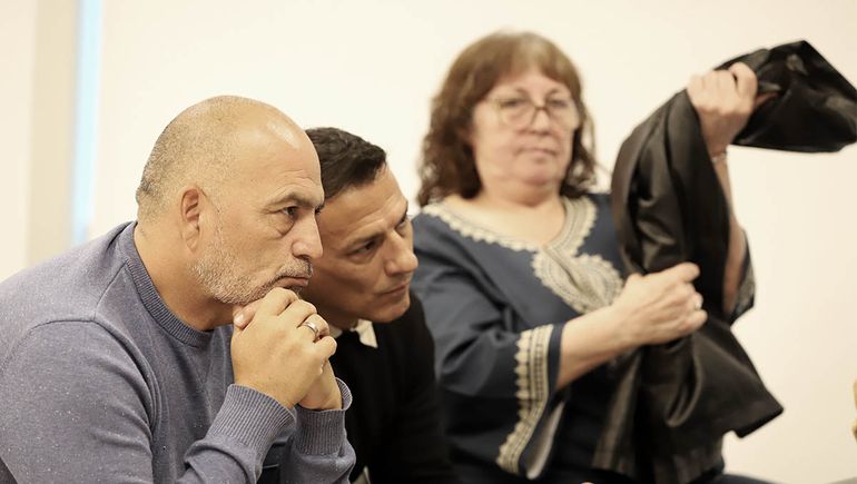 Funcionarios de Plottier durante la audiencia realizada este lunes. Funcionarios de Plottier durante la audiencia realizada este lunes.