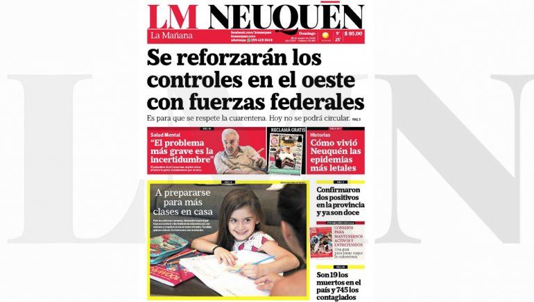 Repasá la edición impresa de este domingo