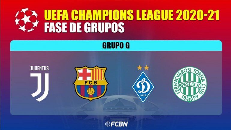 Barcelona y demás compañeros en el grupo G de la fase de grupos de Champions League.