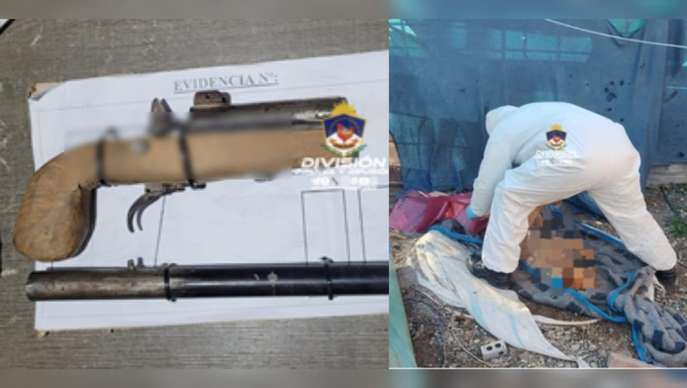 Los efectivos también se hicieron presentes en la casa de la víctima