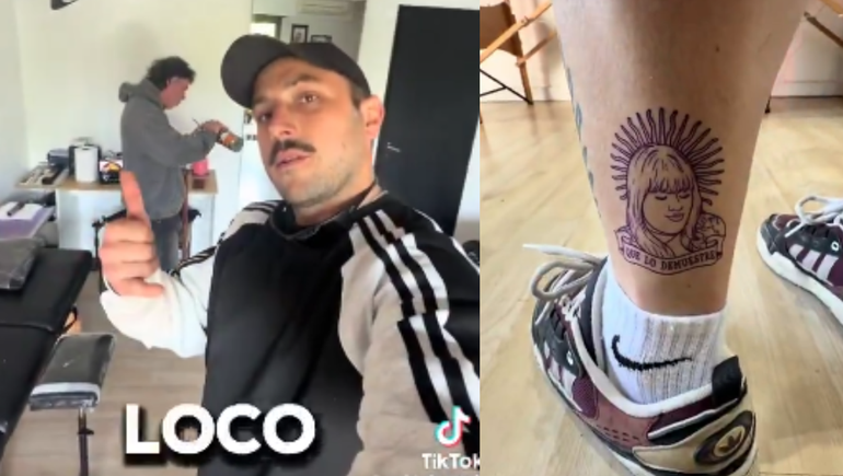 Prometió tatuarse a Morena Rial si Argentina pasaba a la final y cumplió: ¿Qué cortocircuito tuve?