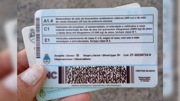 una mujer manejaba por centenario con una licencia de conducir trucha una mujer manejaba por centenario con una licencia de conducir trucha