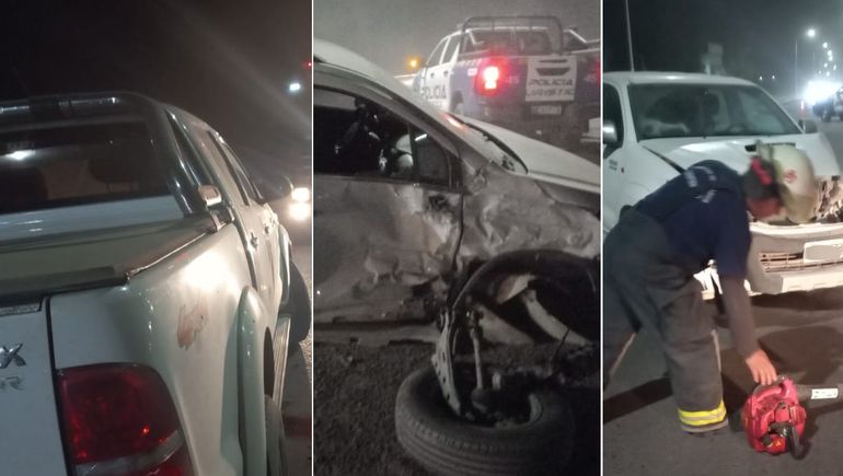 Fuerte choque en Ruta 7 dejó a una persona herida.