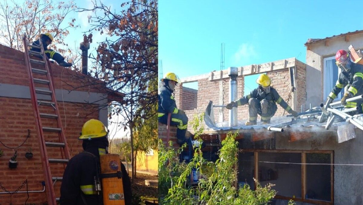 Centenario: dos casas se incendiaron en menos de tres horas