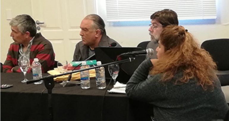 Leticia Huichaqueo, exministra de Desarrollo Social de Chubut, en una audiencia judicial. Leticia Huichaqueo, exministra de Desarrollo Social de Chubut, en una audiencia judicial.