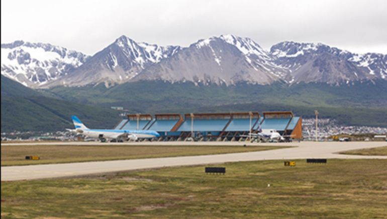 El aeropuerto de Ushuaia, en Tierra del Fuego. El aeropuerto de Ushuaia, en Tierra del Fuego.