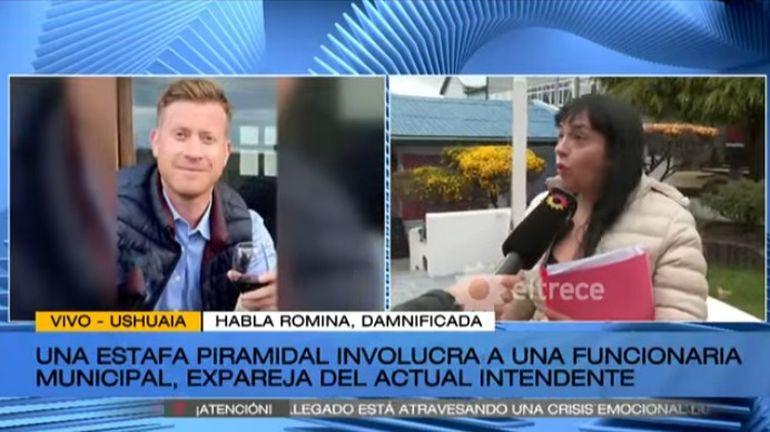 Romina Cirigliano, la denunciante, en diálogo con Canal 13: difundió un audio con amenazas de Matías Roa (izquierda). Romina Cirigliano, la denunciante, en diálogo con Canal 13: difundió un audio con amenazas de Matías Roa (izquierda).