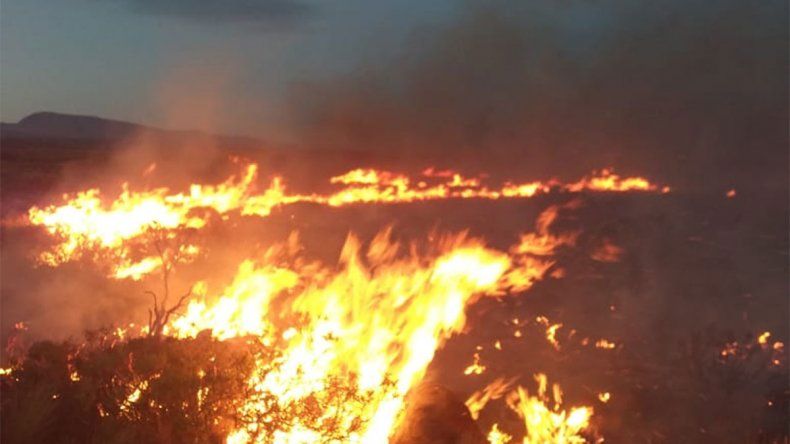Incendio descontrolado en Loncopué: más de 80 brigadistas trabajan para contener el avance del fuego | LM Neuquen Incendio descontrolado en Loncopué: más de 80 brigadistas trabajan para contener el avance del fuego