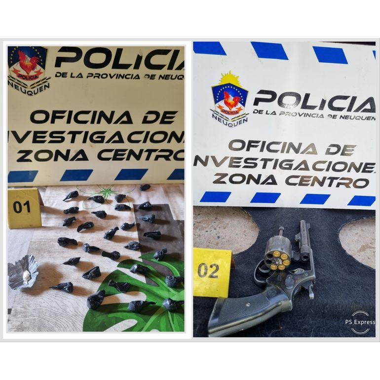 La droga y el revólver calibre 32 largo secuestrado al Gordo Fede en su casa de Villa Ceferino. La droga y el revólver calibre 32 largo secuestrado al Gordo Fede en su casa de Villa Ceferino.