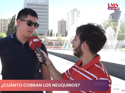 El móvil de LM Neuquén en vivo salió a averiguar cuánto ganan los neuquinos y si pueden ahorrar. El móvil de LM Neuquén en vivo salió a averiguar cuánto ganan los neuquinos y si pueden ahorrar.