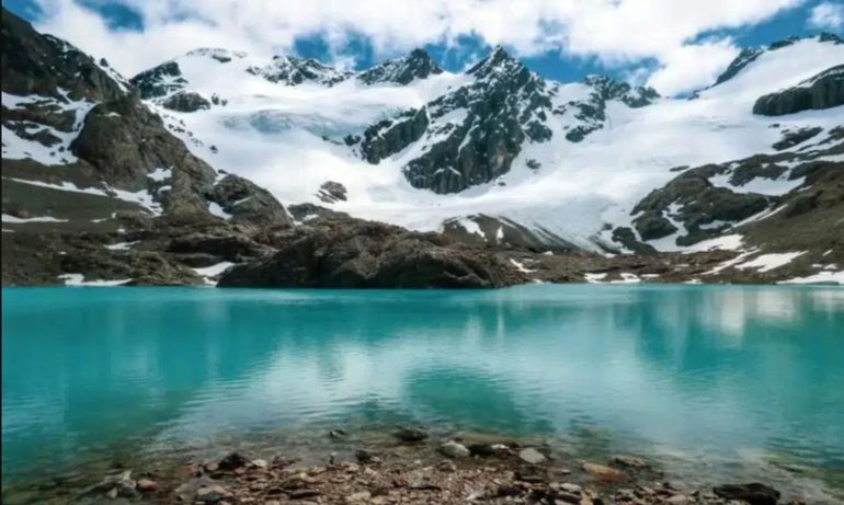 El glaciar Vinciguerra, cerca de Ushuaia, en Tierra del Fuego. El glaciar Vinciguerra, cerca de Ushuaia, en Tierra del Fuego.