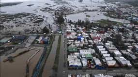 El sistema frontal afecta a diez regiones del país y provocó inundaciones. REUTERS/Juan González.