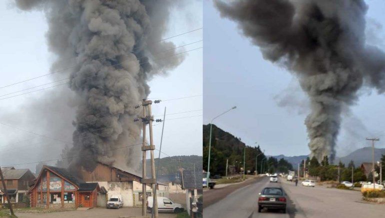 El fuego destruyó una distribuidora de alimentos en San Martín de los Andes