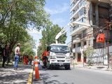 El operativo en una obra en construcción en pleno centro de Neuquén / Foto