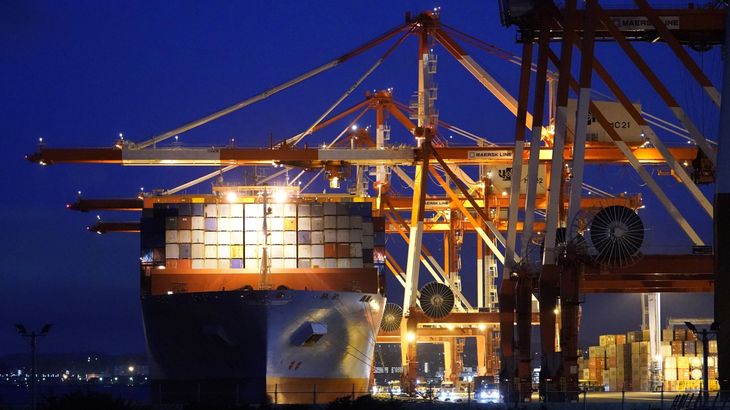 El buque Maersk Saltoro donde comenzaron los problemas para las cerezas chilenas rumbo a China. El buque Maersk Saltoro donde comenzaron los problemas para las cerezas chilenas rumbo a China.