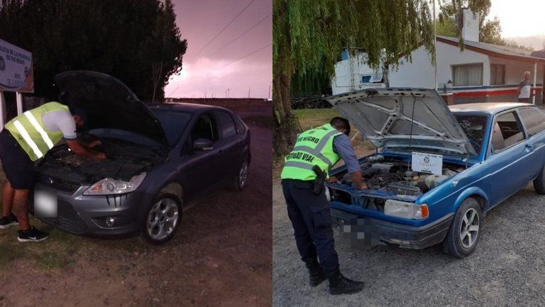 Atraparon a dos conductores manejando autos robados