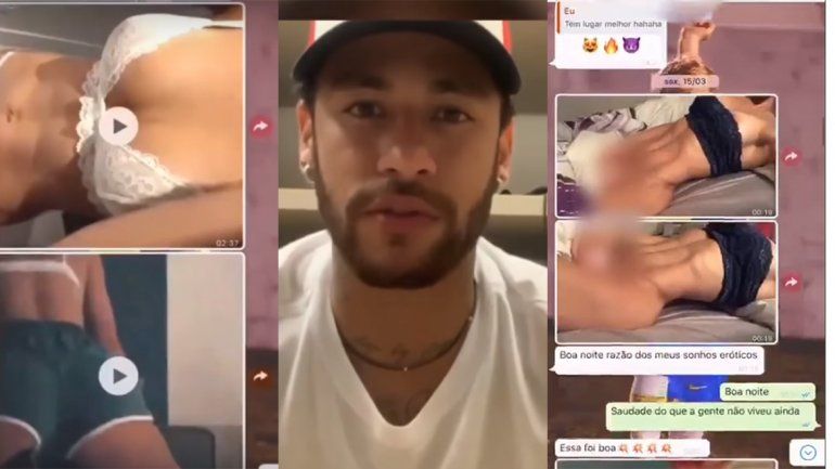 Neymar mostró los chat y las fotos subidas de tono que intercambió con su presunta víctima
