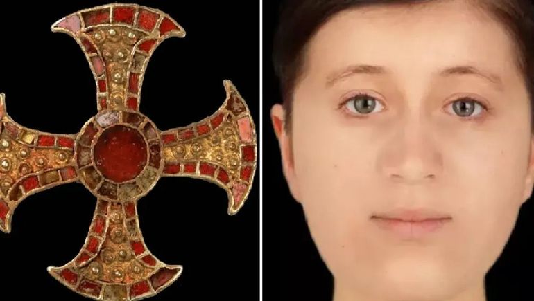 Así era la cara de una joven en el siglo VII