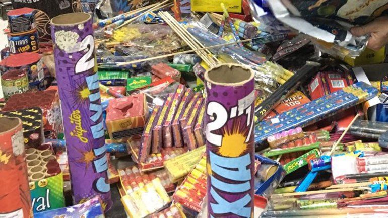 Secuestraron más de 500 kilos de pirotecnia durante las Fiestas