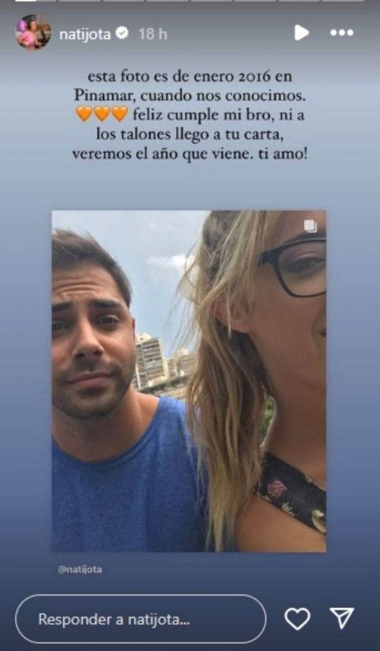 El saludo de cumpleaños de Nati a Grego El saludo de cumpleaños de Nati a Grego