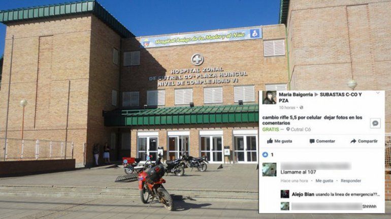Trabajador del hospital usó el número de emergencias para comprar un rifle de aire comprimido por Facebook