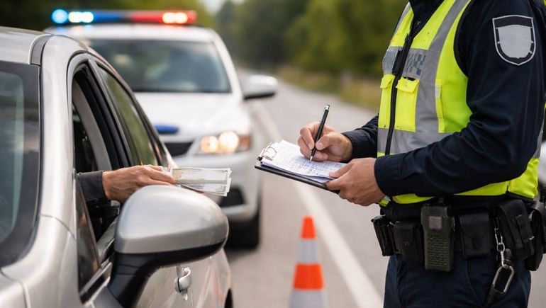 Un control vial en plena ruta puede derivar en multas si el conductor no presenta la documentación obligatoria.