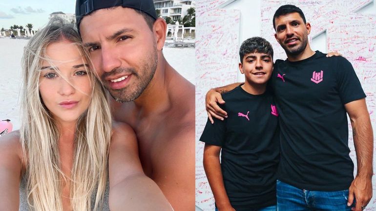 La tierna foto de la mujer del Kun Agüero embarazada de 7 meses con Benjamín
