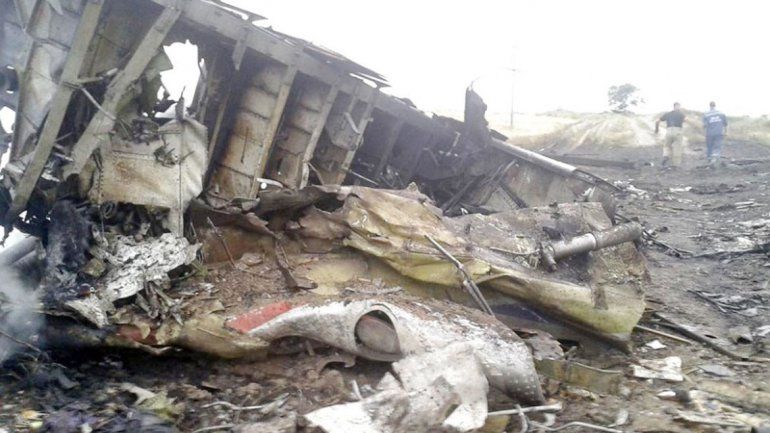 Los restos calcinados del MH17