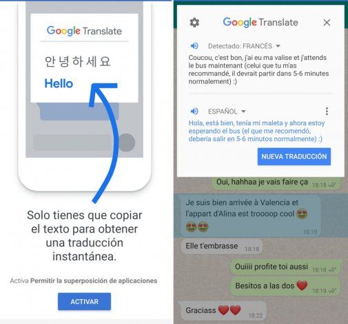Traductor de Google en WhatsApp. | Foto: Tuexpertoapps.