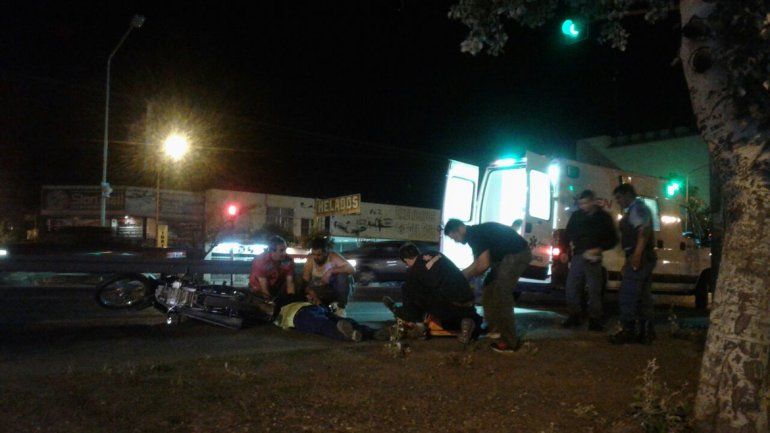 Los dos involucrados terminaron sobre la ruta