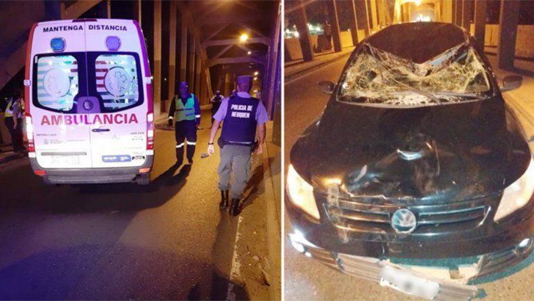 Atropelló y mató a un peatón en el puente carretero