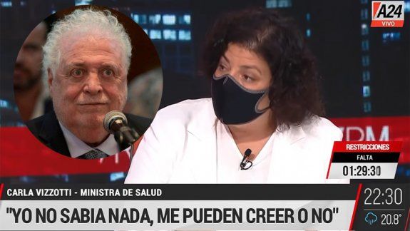 Vizzotti confirmó que Ginés González García ordenó vacunar a Duhalde en su casa