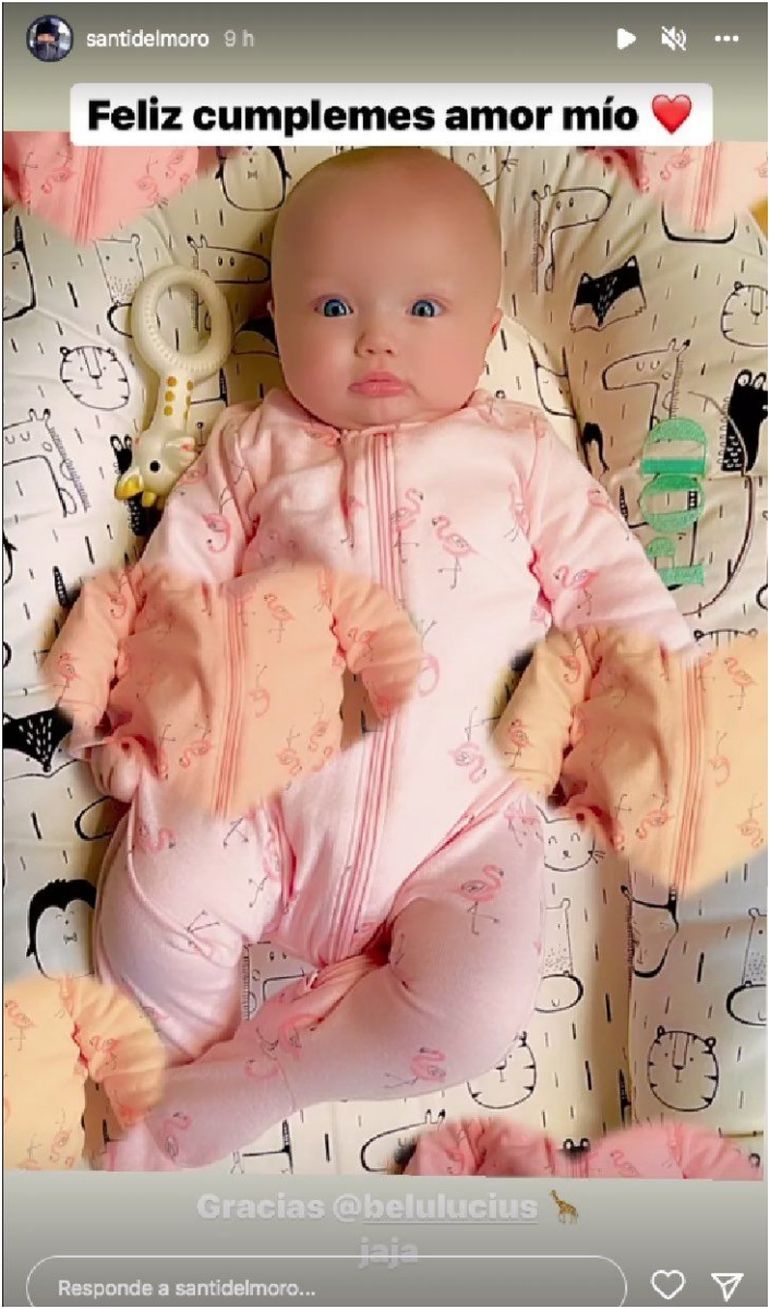 Santa, la hija de Santiago del Moro, hace unos meses Santa, la hija de Santiago del Moro, hace unos meses